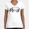 Women's Fine Jersey V-Neck Tee Thumbnail