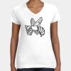 Women's Fine Jersey V-Neck Tee Thumbnail