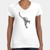 Women's Fine Jersey V-Neck Tee Thumbnail