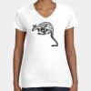 Women's Fine Jersey V-Neck Tee Thumbnail