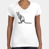 Women's Fine Jersey V-Neck Tee Thumbnail