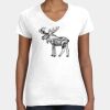 Women's Fine Jersey V-Neck Tee Thumbnail