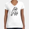 Women's Fine Jersey V-Neck Tee Thumbnail