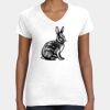 Women's Fine Jersey V-Neck Tee Thumbnail