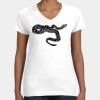 Women's Fine Jersey V-Neck Tee Thumbnail