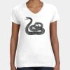Women's Fine Jersey V-Neck Tee Thumbnail