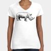 Women's Fine Jersey V-Neck Tee Thumbnail