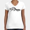 Women's Fine Jersey V-Neck Tee Thumbnail