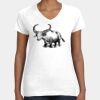 Women's Fine Jersey V-Neck Tee Thumbnail