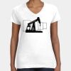 Women's Fine Jersey V-Neck Tee Thumbnail