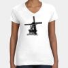 Women's Fine Jersey V-Neck Tee Thumbnail