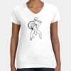 Women's Fine Jersey V-Neck Tee Thumbnail