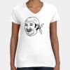 Women's Fine Jersey V-Neck Tee Thumbnail