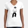 Women's Fine Jersey V-Neck Tee Thumbnail