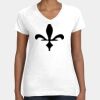 Women's Fine Jersey V-Neck Tee Thumbnail