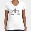 Women's Fine Jersey V-Neck Tee Thumbnail