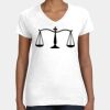 Women's Fine Jersey V-Neck Tee Thumbnail