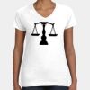 Women's Fine Jersey V-Neck Tee Thumbnail