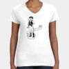 Women's Fine Jersey V-Neck Tee Thumbnail