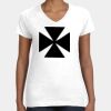 Women's Fine Jersey V-Neck Tee Thumbnail