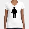 Women's Fine Jersey V-Neck Tee Thumbnail