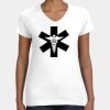 Women's Fine Jersey V-Neck Tee Thumbnail