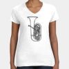Women's Fine Jersey V-Neck Tee Thumbnail