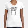Women's Fine Jersey V-Neck Tee Thumbnail