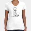 Women's Fine Jersey V-Neck Tee Thumbnail