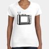 Women's Fine Jersey V-Neck Tee Thumbnail