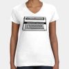 Women's Fine Jersey V-Neck Tee Thumbnail