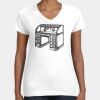 Women's Fine Jersey V-Neck Tee Thumbnail