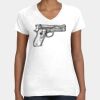Women's Fine Jersey V-Neck Tee Thumbnail