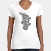Women's Fine Jersey V-Neck Tee Thumbnail