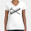 Women's Fine Jersey V-Neck Tee Thumbnail