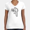 Women's Fine Jersey V-Neck Tee Thumbnail