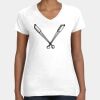 Women's Fine Jersey V-Neck Tee Thumbnail