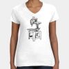 Women's Fine Jersey V-Neck Tee Thumbnail