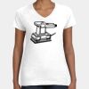 Women's Fine Jersey V-Neck Tee Thumbnail