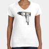 Women's Fine Jersey V-Neck Tee Thumbnail