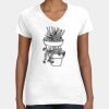 Women's Fine Jersey V-Neck Tee Thumbnail