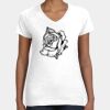 Women's Fine Jersey V-Neck Tee Thumbnail