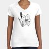 Women's Fine Jersey V-Neck Tee Thumbnail