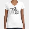 Women's Fine Jersey V-Neck Tee Thumbnail