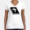 Women's Fine Jersey V-Neck Tee Thumbnail
