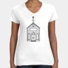 Women's Fine Jersey V-Neck Tee Thumbnail