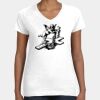 Women's Fine Jersey V-Neck Tee Thumbnail