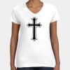 Women's Fine Jersey V-Neck Tee Thumbnail