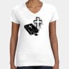 Women's Fine Jersey V-Neck Tee Thumbnail