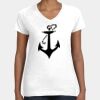 Women's Fine Jersey V-Neck Tee Thumbnail